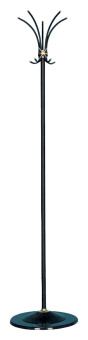 Вешалка напольная Бюрократ ТММ ТММ 137/BLACK черный основание круг наконечники черный крючки двойные для верхней одежды метал. (упак.:1шт) - купить недорого с доставкой в интернет-магазине