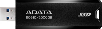 Накопитель SSD A-Data USB 3.1 2TB SC610-2000G-CBK/RD SC610 1.8" черный - купить недорого с доставкой в интернет-магазине