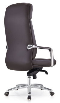 Кресло руководителя Бюрократ _DAO коричневый кожа крестов. алюминий - купить недорого с доставкой в интернет-магазине