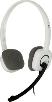 Наушники с микрофоном Logitech H150 белый/черный 1.8м накладные оголовье (981-000453) - купить недорого с доставкой в интернет-магазине