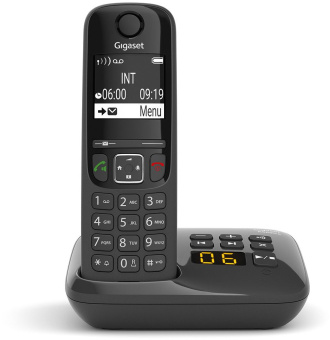 Р/Телефон Dect Gigaset AS690A RUS черный автооветчик АОН - купить недорого с доставкой в интернет-магазине