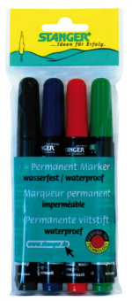 Набор маркеров перманентных Stanger M236 712020 скошенный пиш. наконечник 1-4мм 4цв. - купить недорого с доставкой в интернет-магазине