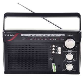 Радиоприемник портативный Supra ST-33U черный USB SD - купить недорого с доставкой в интернет-магазине