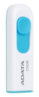 Флеш Диск A-Data 32Gb Classic C008 AC008-32G-RWE USB2.0 белый/синий - купить недорого с доставкой в интернет-магазине