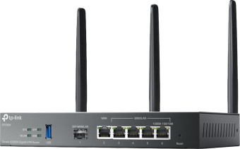 Межсетевой экран TP-Link Omada ER706W AX3000 10/100/1000BASE-TX/SFP черный - купить недорого с доставкой в интернет-магазине