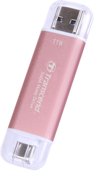 Накопитель SSD Transcend USB-C 1TB TS1TESD310P розовый USB-A - купить недорого с доставкой в интернет-магазине