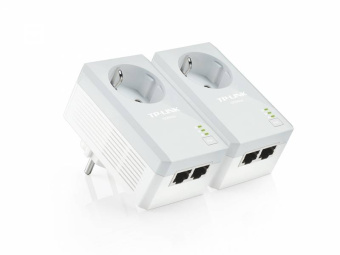 Сетевой адаптер Powerline TP-Link TL-PA4020P KIT AV600 Fast Ethernet - купить недорого с доставкой в интернет-магазине