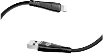 Кабель Itel L21s(ICD-L21s) USB (m)-Lightning (m) 1м черный (упак.:1шт) - купить недорого с доставкой в интернет-магазине