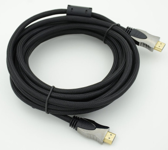 Кабель HDMI (m)/HDMI (m) 5м. феррит.кольца Позолоченные контакты - купить недорого с доставкой в интернет-магазине