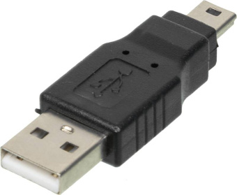 Переходник Ningbo mini USB B (m) USB A(m) черный - купить недорого с доставкой в интернет-магазине