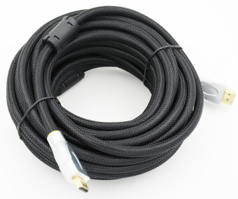Кабель аудио-видео HDMI (m)/HDMI (m) 10м. феррит.кольца позолоч.конт. черный - купить недорого с доставкой в интернет-магазине