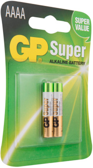 Батарея GP Super Alkaline GP 25A-2CR2 AAAA (2шт) блистер - купить недорого с доставкой в интернет-магазине
