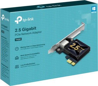 Сетевой адаптер 2.5G Ethernet TP-Link TX201 PCI Express - купить недорого с доставкой в интернет-магазине