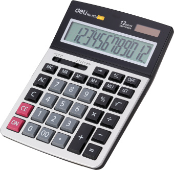 Калькулятор настольный Deli E1672 серебристый 12-разр. - купить недорого с доставкой в интернет-магазине