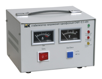 Стабилизатор напряжения IEK СНИ1 0.5кВА однофазный серый (IVS10-1-00500) - купить недорого с доставкой в интернет-магазине