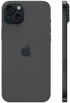 Смартфон Apple A3096 iPhone 15 Plus 256Gb черный моноблок 3G 4G 2Sim 6.7" 1290x2796 iOS 17 48Mpix 802.11 a/b/g/n/ac/ax NFC GPS Protect - купить недорого с доставкой в интернет-магазине