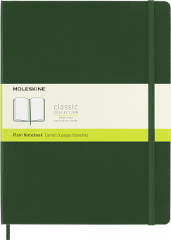 Блокнот Moleskine CLASSIC QP092K15 XLarge 190х250мм 192стр. нелинованный твердая обложка зеленый - купить недорого с доставкой в интернет-магазине