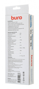 Сетевой фильтр Buro 500SH-5-SW-W 5м (5 розеток) белый (коробка) - купить недорого с доставкой в интернет-магазине