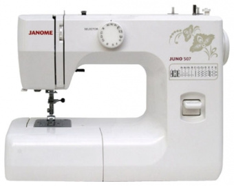Швейная машина Janome Juno 507 белый/цветы - купить недорого с доставкой в интернет-магазине