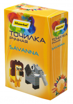 Точилка для карандашей ручная Silwerhof Savanna Солнечная коллекция 1 отверстие пластик ассорти коробка - купить недорого с доставкой в интернет-магазине