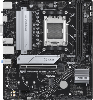 Материнская плата Asus PRIME B650M-K SocketAM5 AMD B650 2xDDR5 mATX AC`97 8ch(7.1) 2.5Gg RAID+VGA+HDMI - купить недорого с доставкой в интернет-магазине