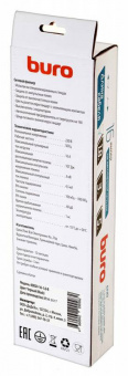 Сетевой фильтр Buro 600SH-16-1.8-B 1.8м (6 розеток) черный (коробка) - купить недорого с доставкой в интернет-магазине