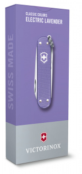Нож перочинный Victorinox Classic Electric Lavender (0.6221.223G) 58мм 5функц. карт.коробка - купить недорого с доставкой в интернет-магазине