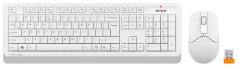 Клавиатура + мышь A4Tech Fstyler FG1012 клав:белый мышь:белый USB беспроводная Multimedia - купить недорого с доставкой в интернет-магазине