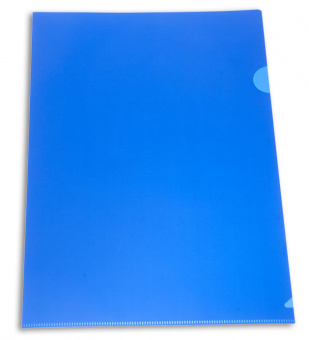 Папка-уголок Бюрократ -E310N/1BLU непрозрачный A4 пластик 0.18мм синий - купить недорого с доставкой в интернет-магазине