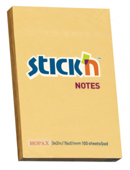 Блок самоклеящийся бумажный Stick`n 21390 51x76мм 100лист. 70г/м2 пастель оранжевый - купить недорого с доставкой в интернет-магазине