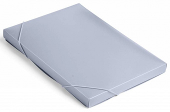 Папка-короб на резинке Бюрократ -BA25/05GREY пластик 0.5мм корешок 25мм A4 серый - купить недорого с доставкой в интернет-магазине