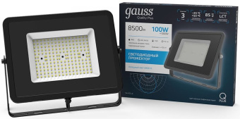 Прожектор уличный Gauss Qplus 690511100 светодиодный 100Втсерый - купить недорого с доставкой в интернет-магазине