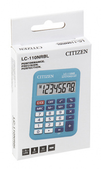 Калькулятор карманный Citizen Cool4School LC-110NRBL голубой 8-разр. - купить недорого с доставкой в интернет-магазине