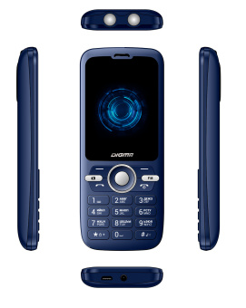 Мобильный телефон Digma B240 Linx 32Mb синий моноблок 2Sim 2.44" 240x320 0.08Mpix GSM900/1800 FM microSD - купить недорого с доставкой в интернет-магазине