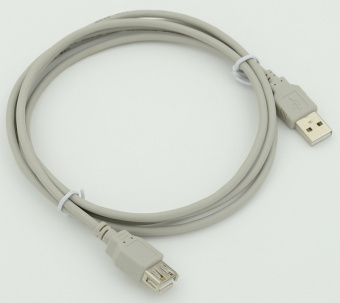 Кабель-удлинитель USB A(m) USB A(f) 1.8м серый - купить недорого с доставкой в интернет-магазине