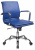 Кресло руководителя Бюрократ CH-993-Low синий эко.кожа низк.спин. крестов. металл хром - купить недорого с доставкой в интернет-магазине