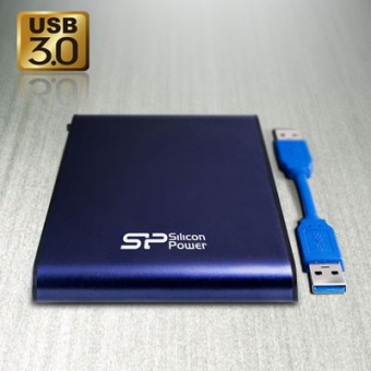 Жесткий диск Silicon Power USB 3.0 1Tb SP010TBPHDA80S3B A80 SP010TBPHDA80S3B Armor (5400rpm) 2.5" синий - купить недорого с доставкой в интернет-магазине