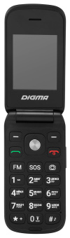 Мобильный телефон Digma VOX FS240 32Mb черный раскладной 2Sim 2.44" 240x320 0.08Mpix GSM900/1800 FM microSDHC max32Gb - купить недорого с доставкой в интернет-магазине