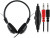 Наушники с микрофоном Оклик HS-M200 черный 1.8м накладные оголовье (1532011) - купить недорого с доставкой в интернет-магазине