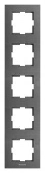Рамка Panasonic Karre Plus WKTF08152DG-RU 5x вертикальный монтаж пластик дымчатый (упак.:1шт) - купить недорого с доставкой в интернет-магазине