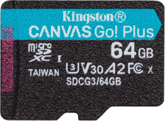 Флеш карта microSDXC 64GB Kingston SDCG3/64GBSP Canvas Go! Plus w/o adapter - купить недорого с доставкой в интернет-магазине
