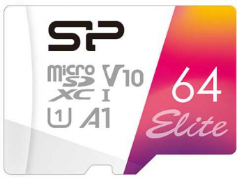 Флеш карта microSDXC 64Gb Class10 Silicon Power SP064GBSTXBV1V20SP Elite + adapter - купить недорого с доставкой в интернет-магазине