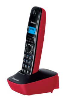 Р/Телефон Dect Panasonic KX-TG1611RUR красный/черный АОН - купить недорого с доставкой в интернет-магазине