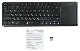 Клавиатура Оклик 830ST черный USB беспроводная slim Multimedia Touch - купить недорого с доставкой в интернет-магазине