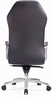 Кресло руководителя Бюрократ _Aura черный кожа крестов. алюминий - купить недорого с доставкой в интернет-магазине