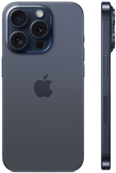 Смартфон Apple A3101 iPhone 15 Pro 512Gb синий титан моноблок 3G 4G 6.1" iOS 17 802.11 a/b/g/n/ac/ax NFC GPS - купить недорого с доставкой в интернет-магазине