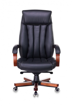 Кресло руководителя Бюрократ T-9922WALNUT черный кожа крестов. металл/дерево - купить недорого с доставкой в интернет-магазине
