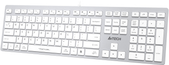 Клавиатура A4Tech Fstyler FX50 белый USB slim Multimedia (FX50 WHITE) - купить недорого с доставкой в интернет-магазине