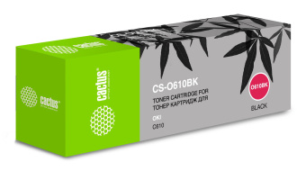 Картридж лазерный Cactus CS-O610BK 44315324 черный (8000стр.) для Oki C610 - купить недорого с доставкой в интернет-магазине