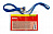 Бейдж Silwerhof 380003-00 110х80мм горизонтальный зажим/тесьма шнур:темно-синий полипропилен